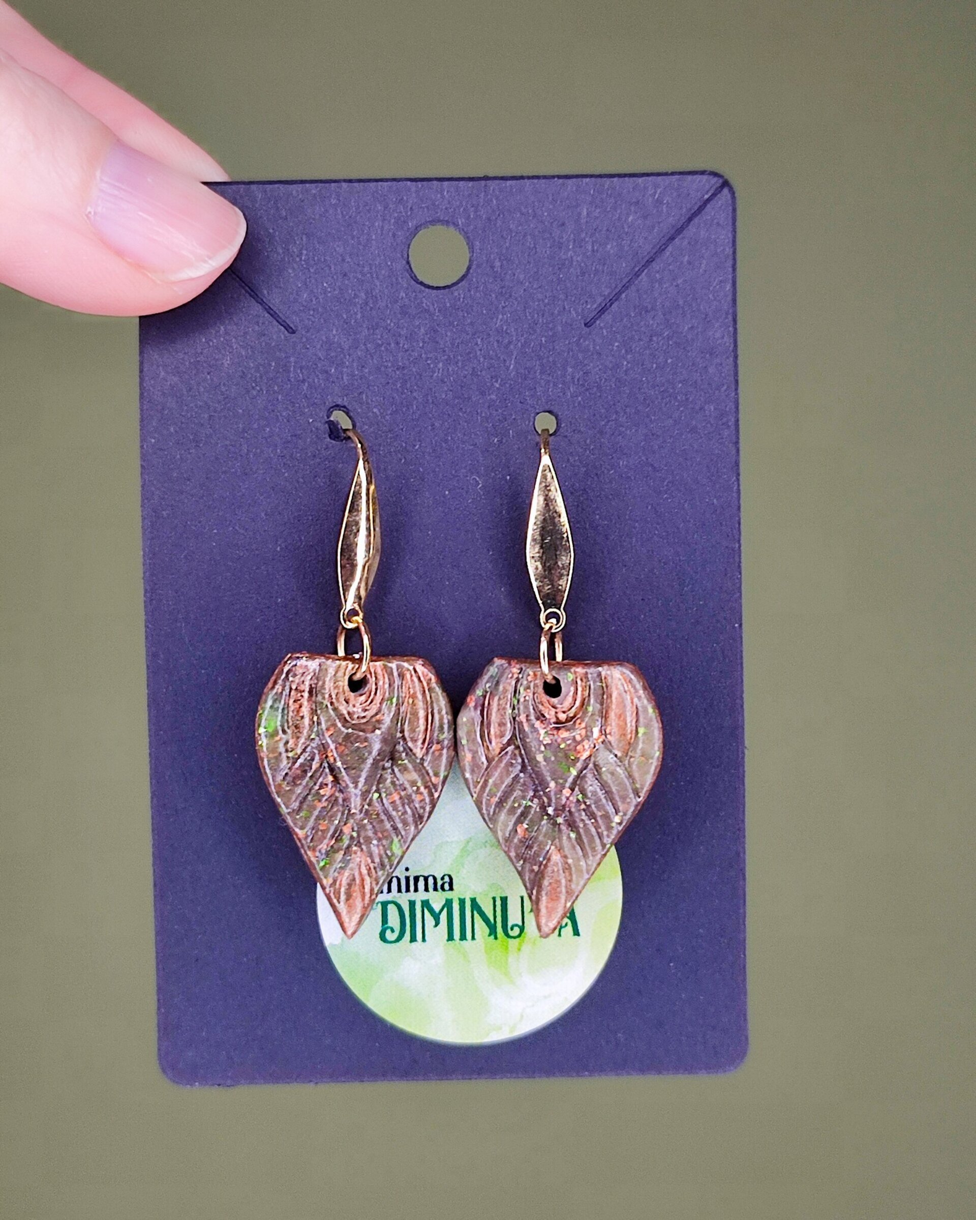 Pendientes hojas de tierra - 1