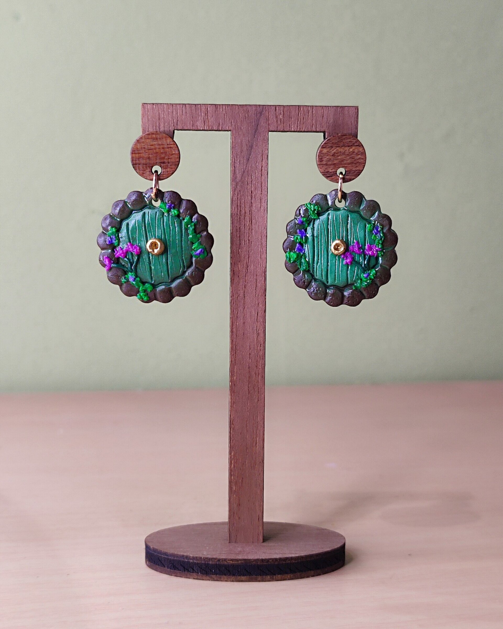 Pendientes Fucsia Hobbiton - 2