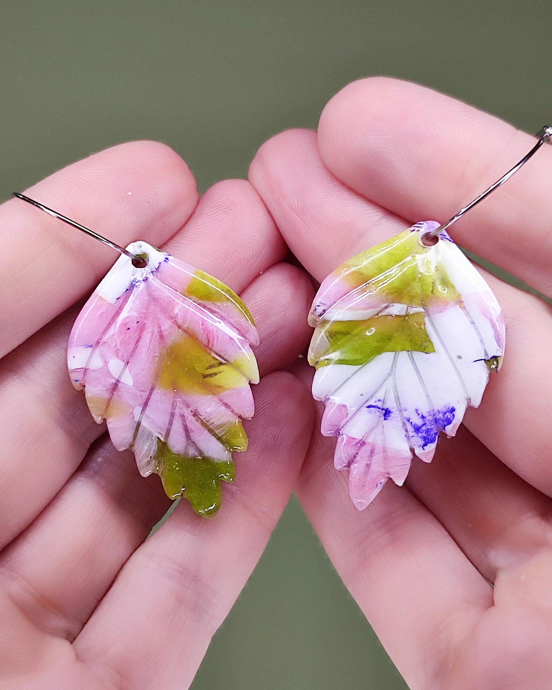 Pendientes hojas multicolor 2 - 2