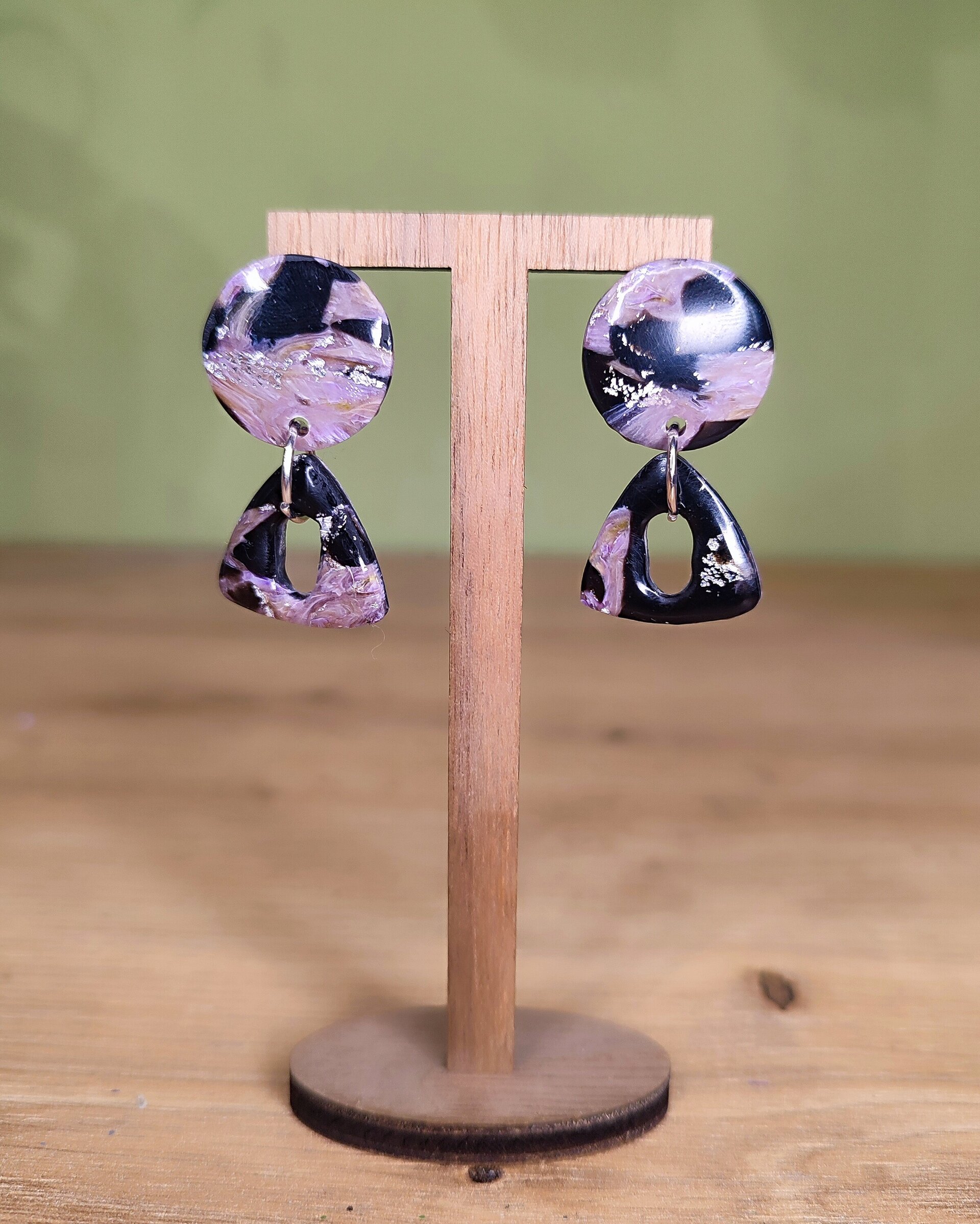 Pendientes negro nude - 2