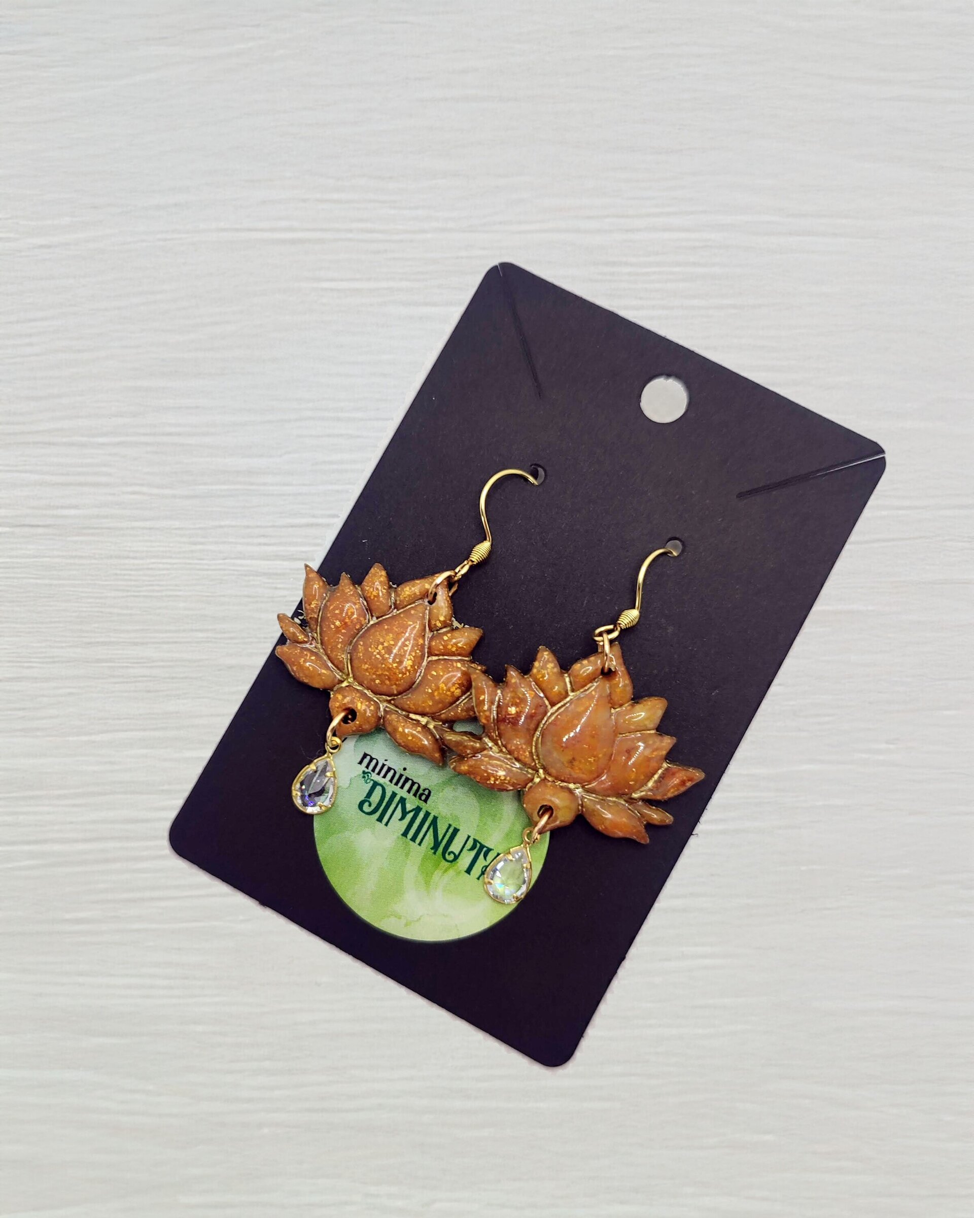 Pendientes loto piedra sol - 2