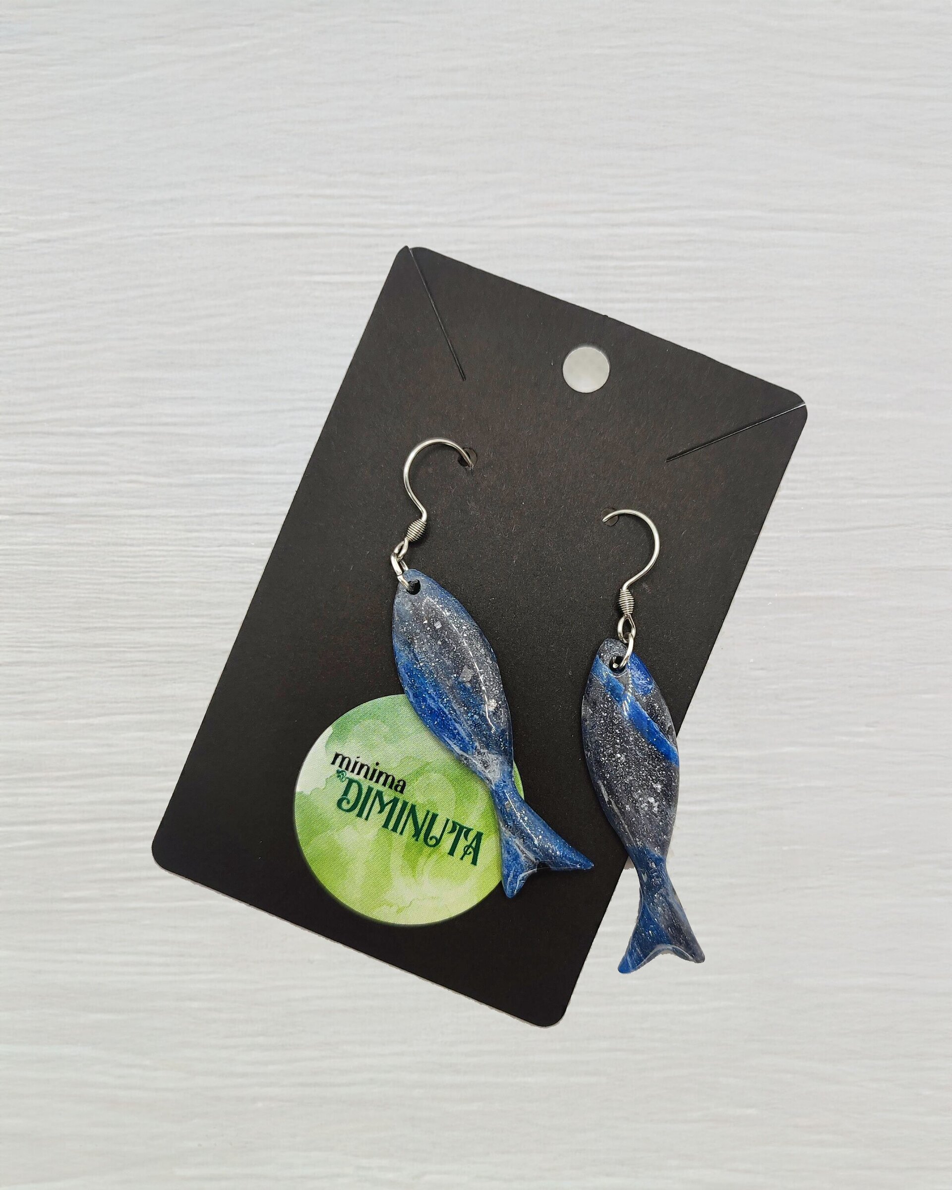 Pendientes de peces azules y grises 1 - 2