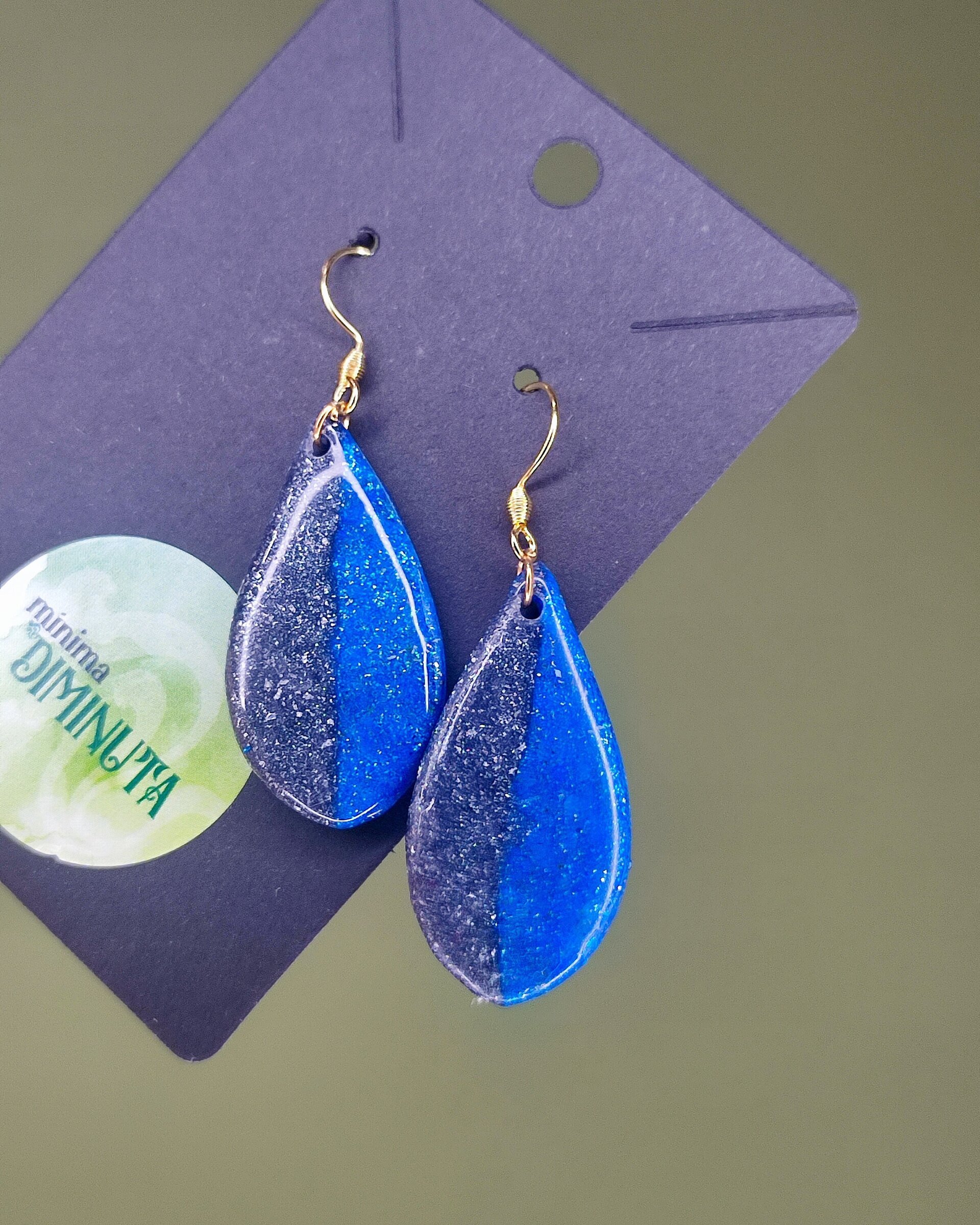 Pendientes lágrimas bicolor - 1