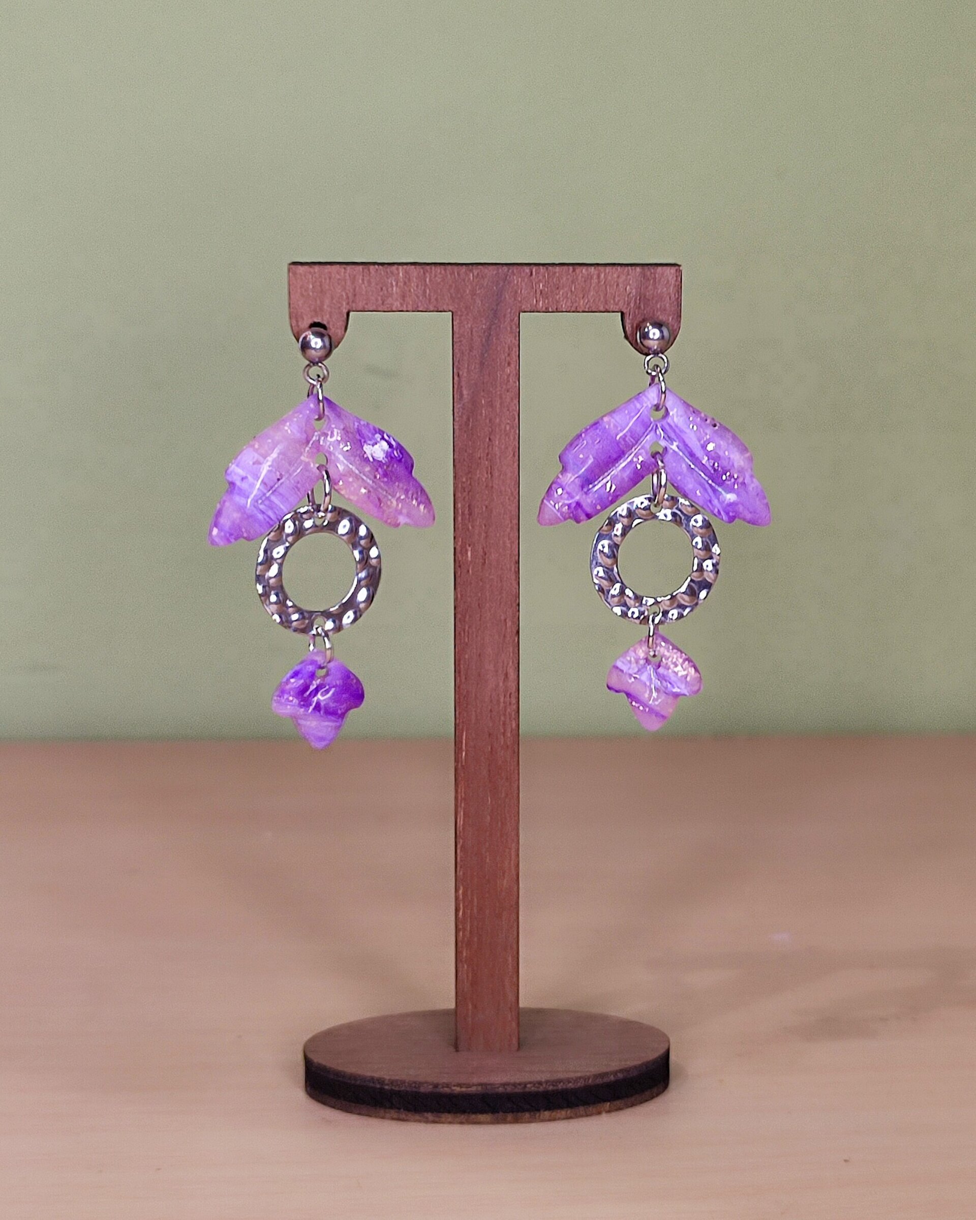 Pendientes Ensamble Malva - 1