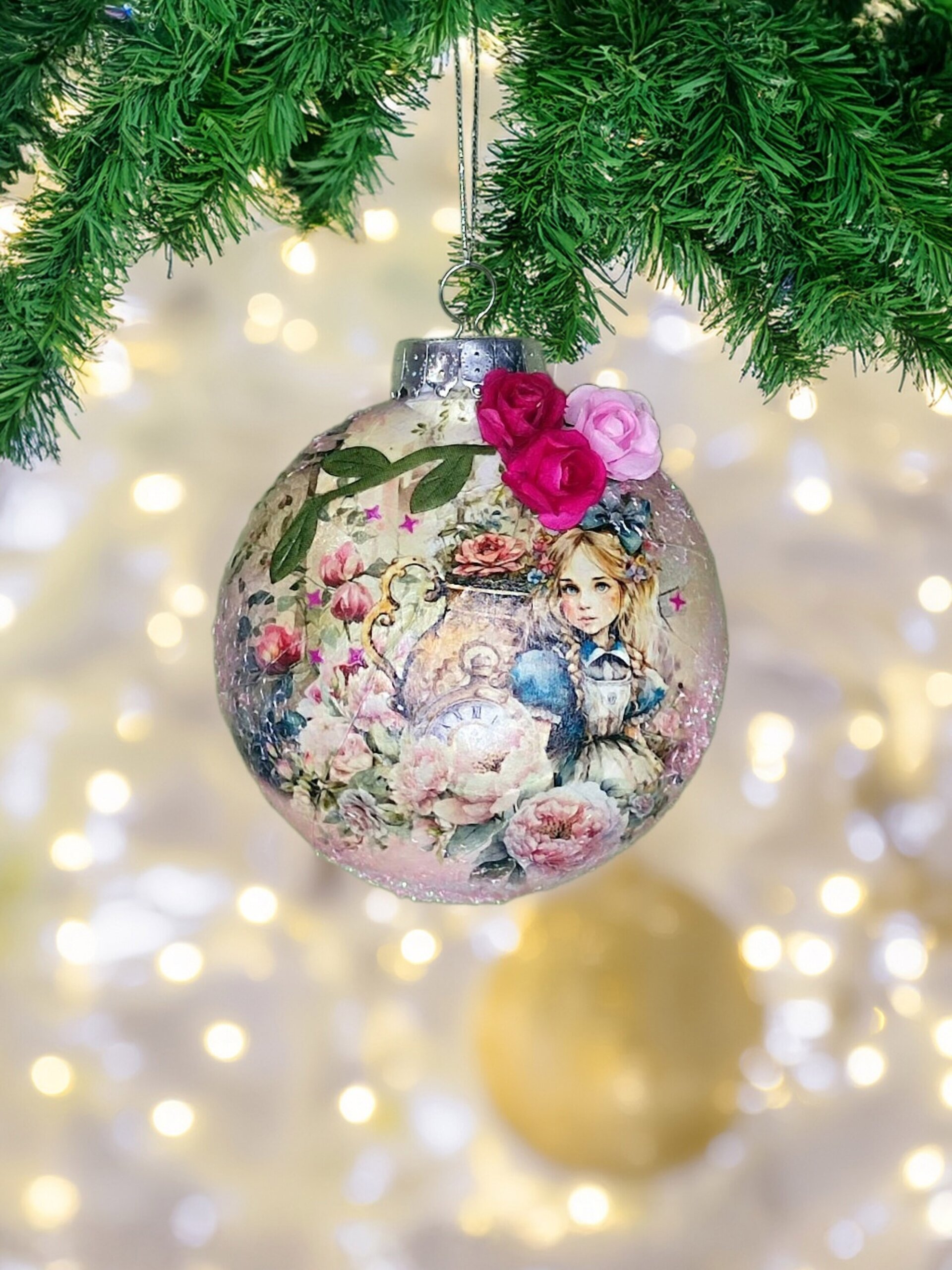 Bola de Navidad Alicia (rosa) - 5
