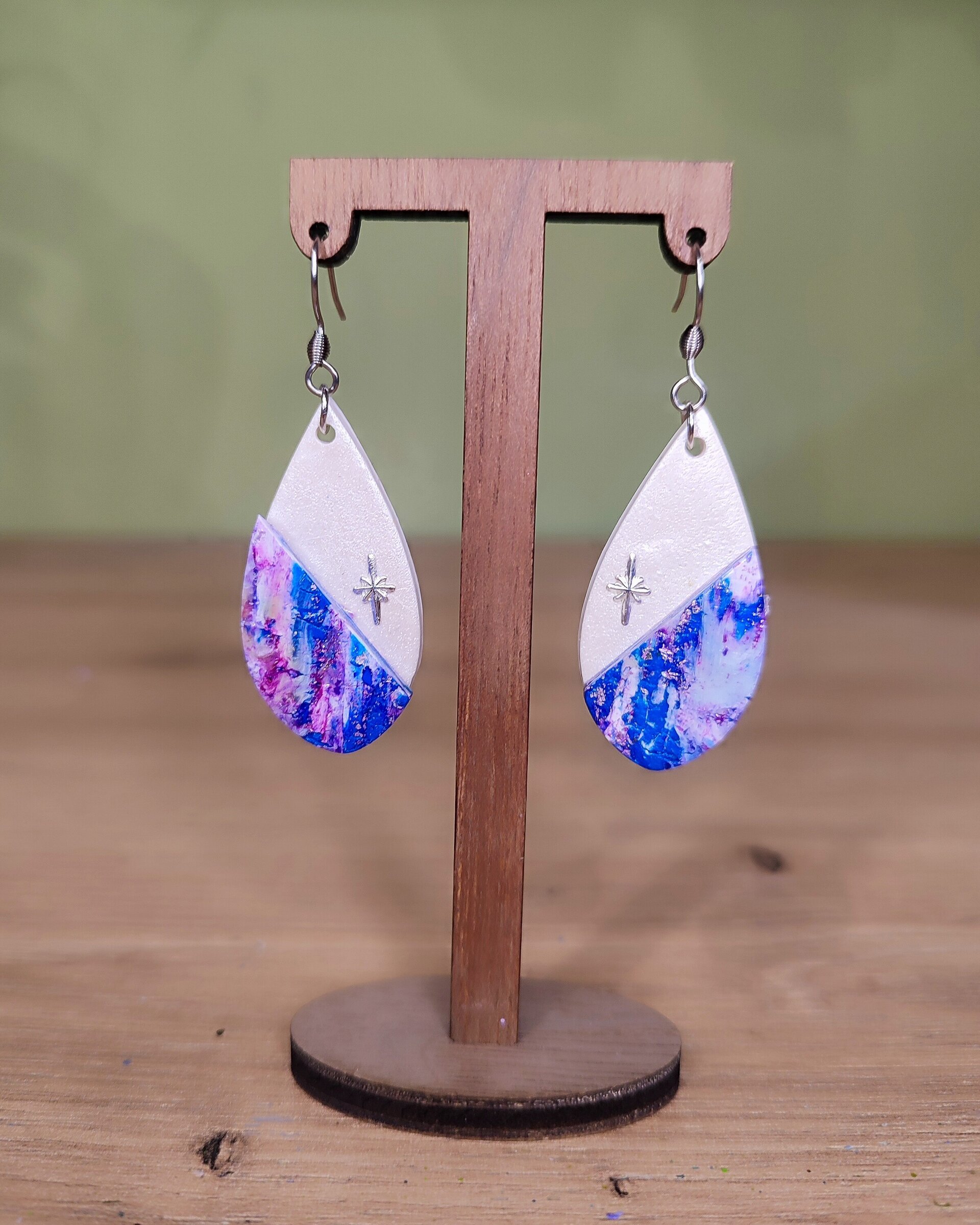 Pendientes lágrima con relieve - 2