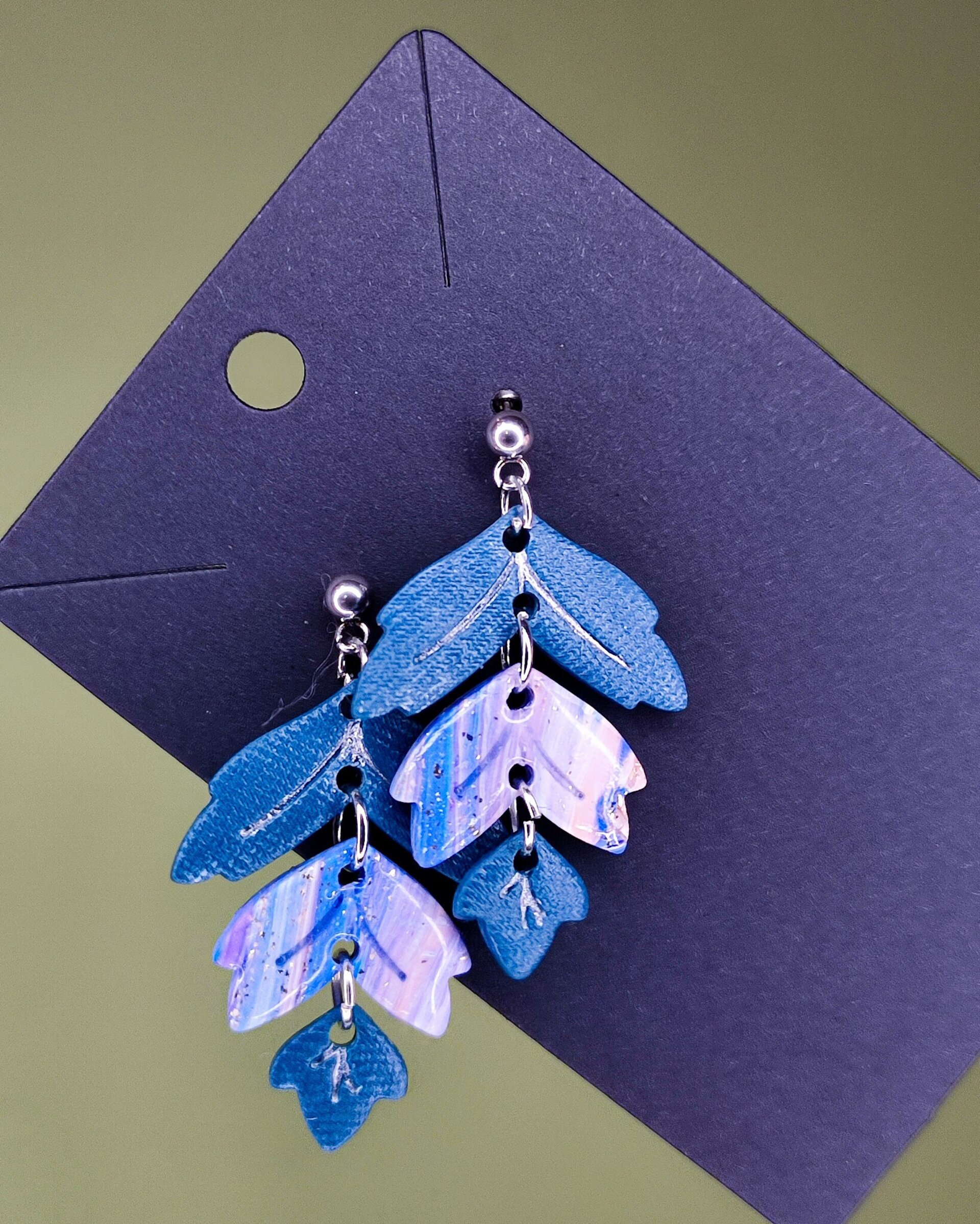 Pendientes Naturaleza Denim - 2
