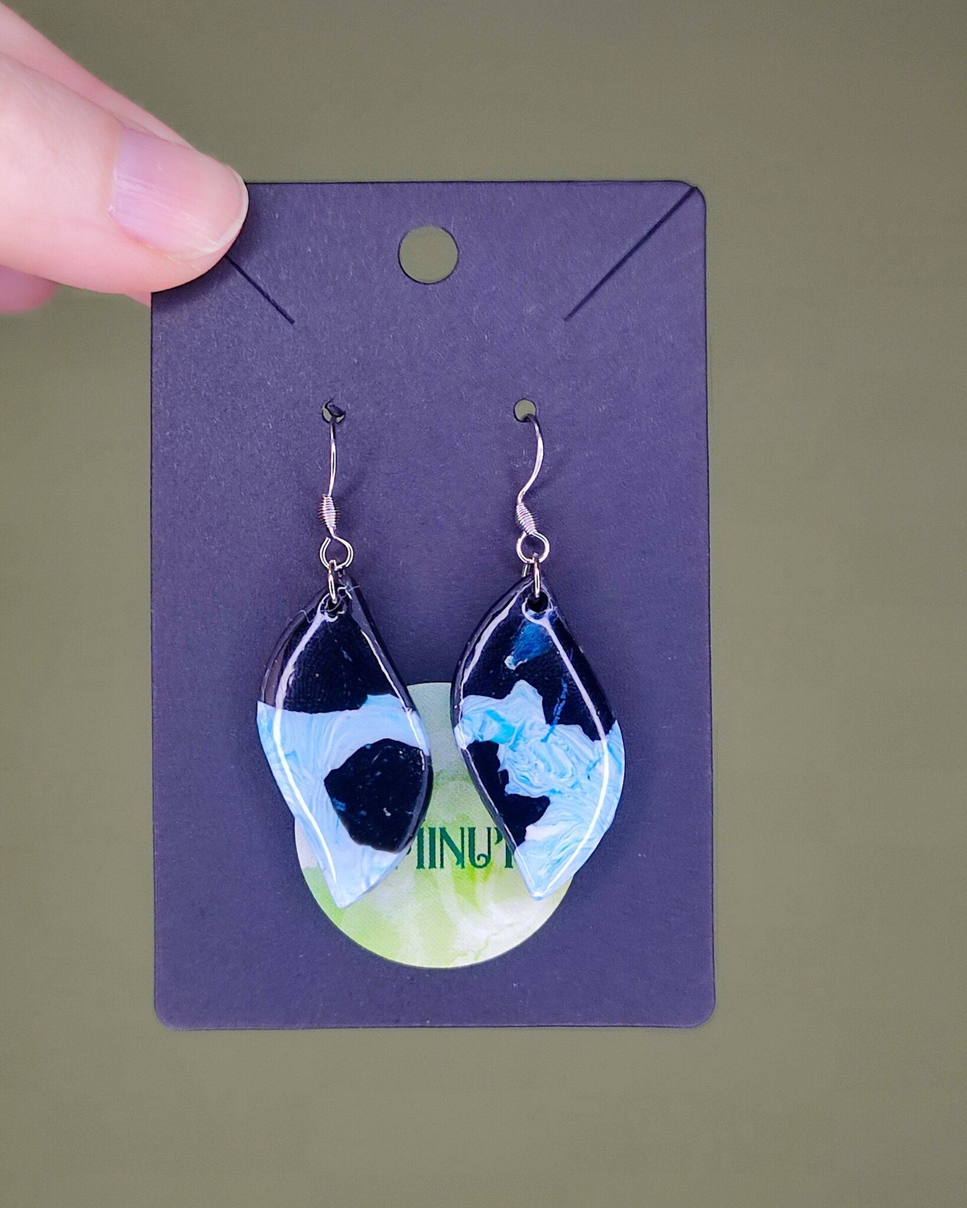 Pendientes negros y celestes 1 - 1