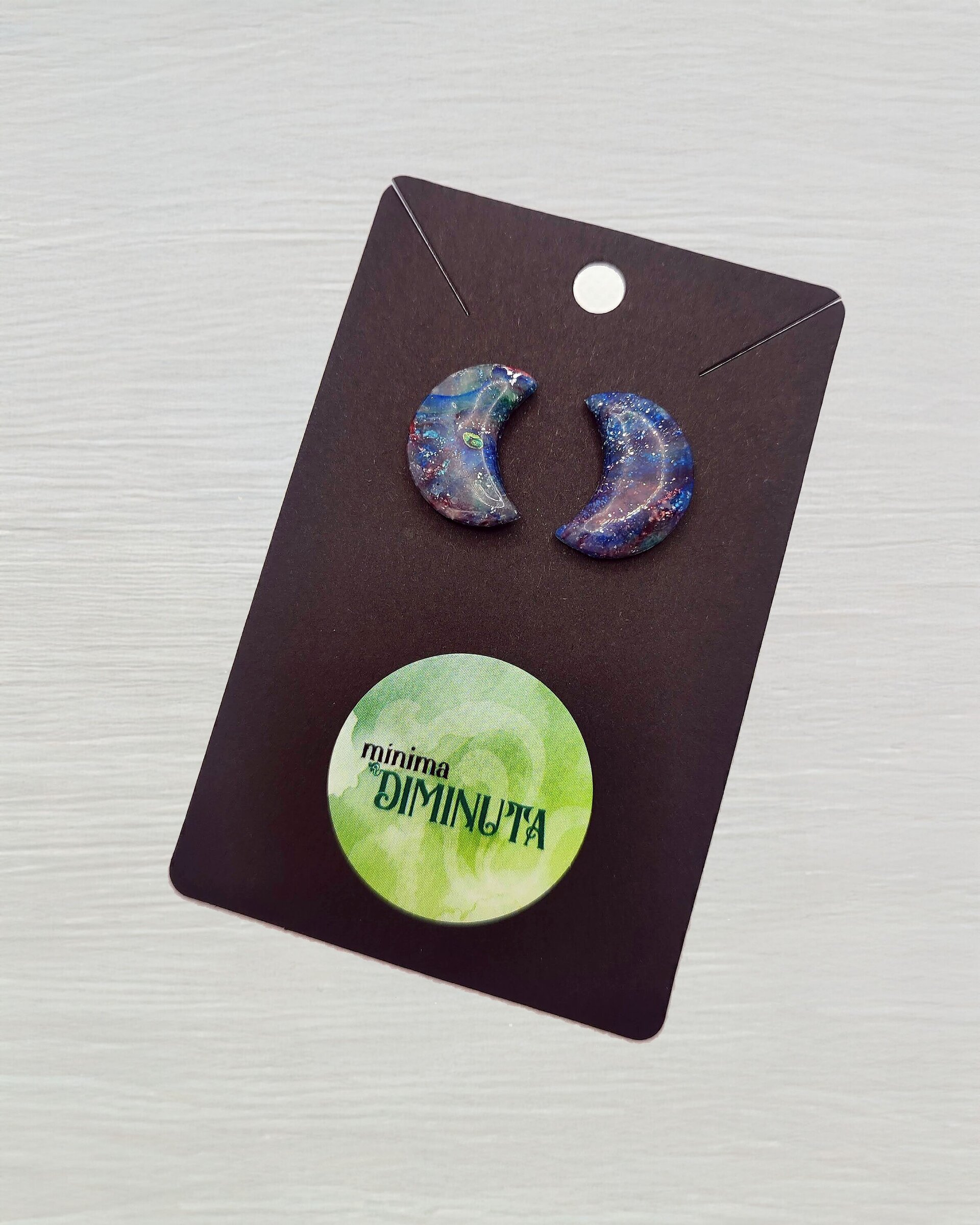 Pendientes lunitas multicolores - 2