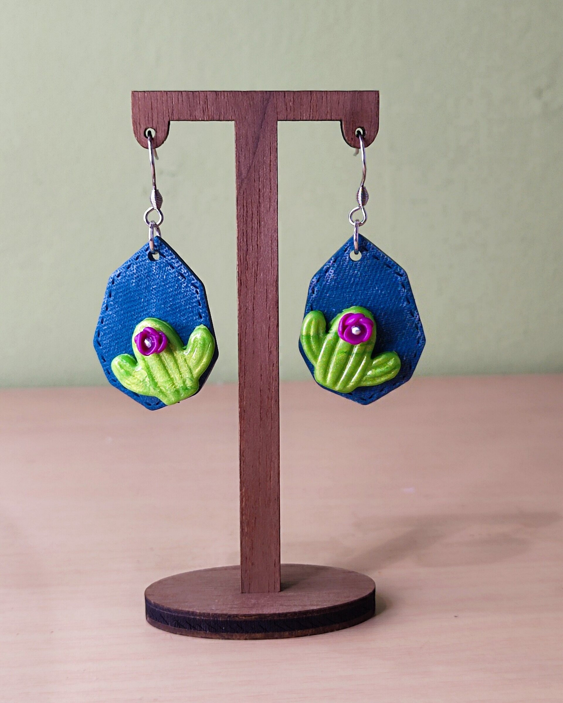 Pendientes Desierto Denim - 2