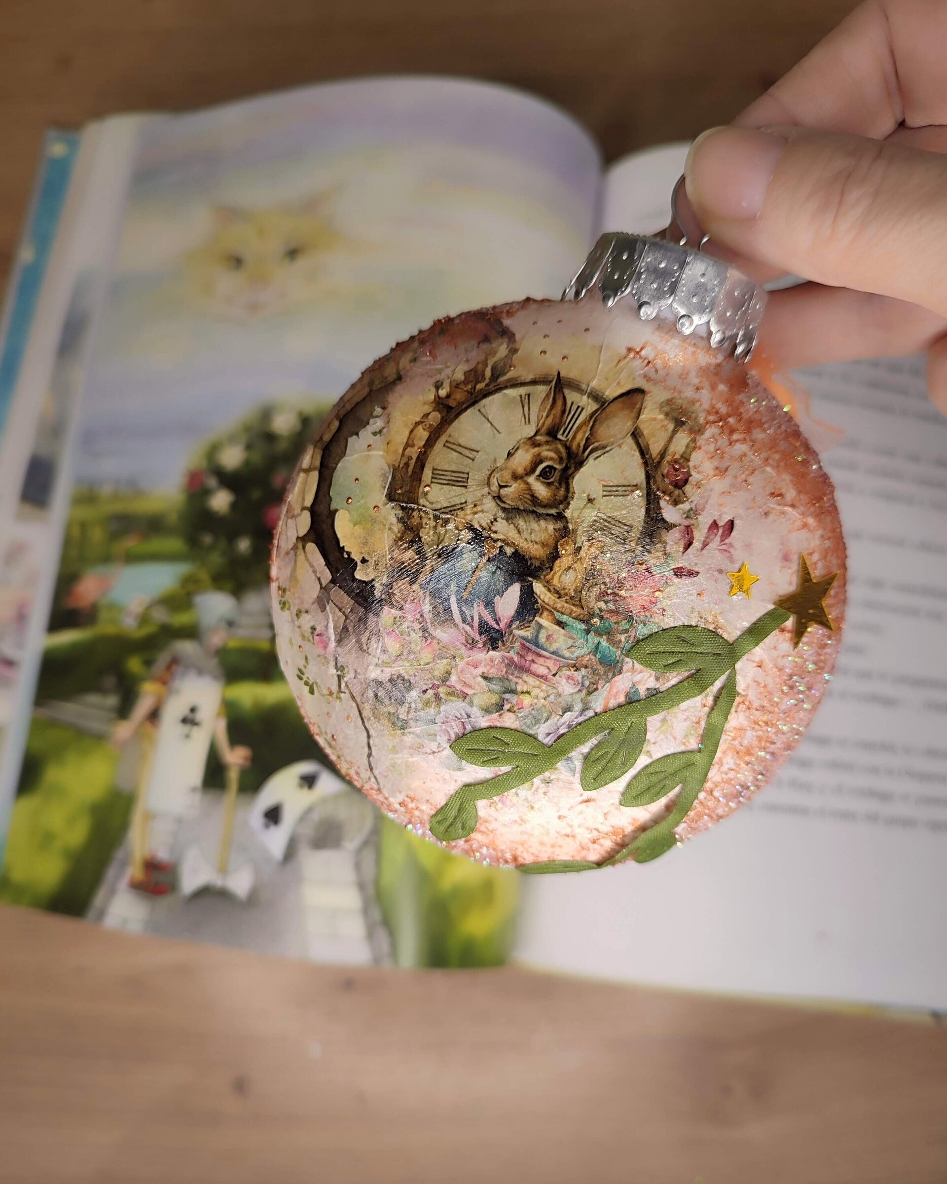 Bola de navidad Alicia (naranja) - 3