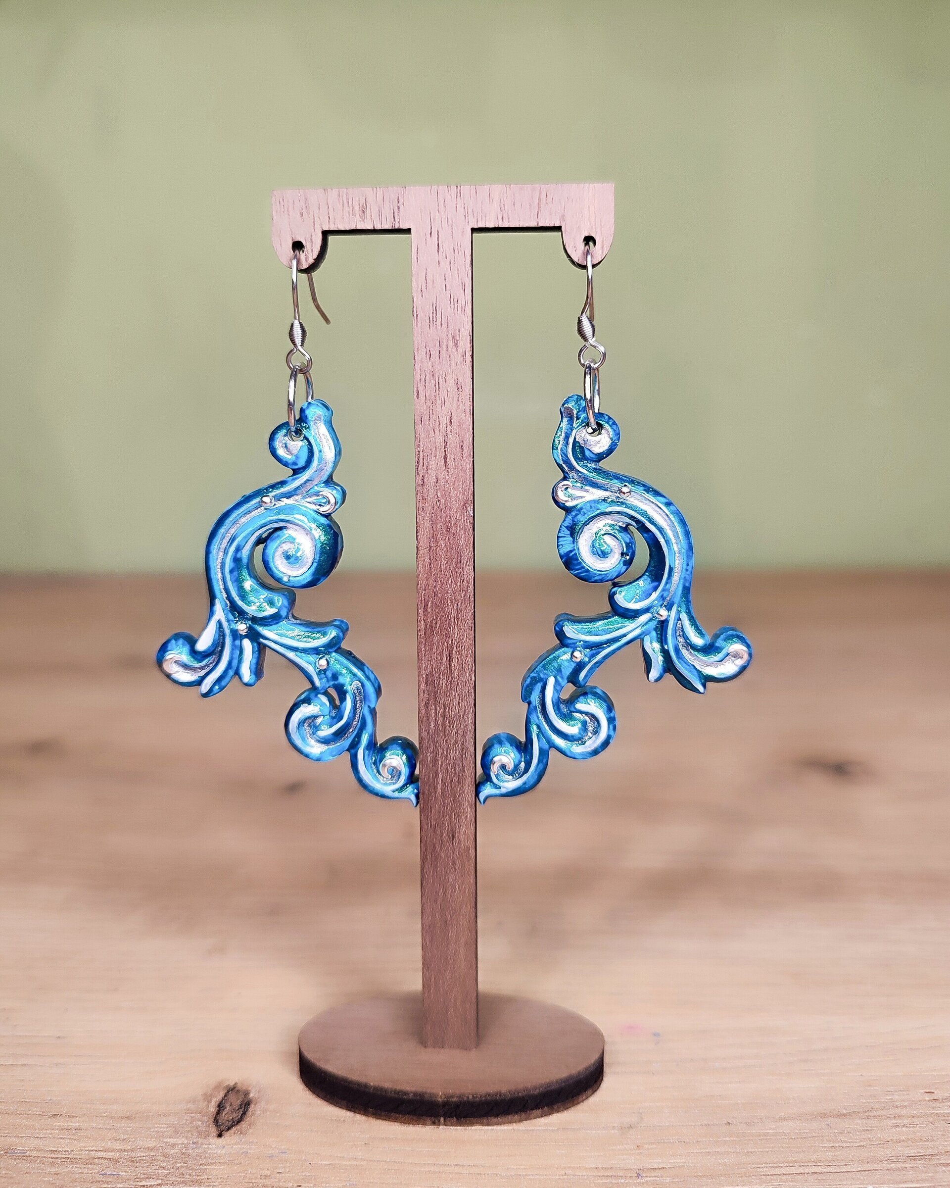 Pendientes filigrana turquesas - 2