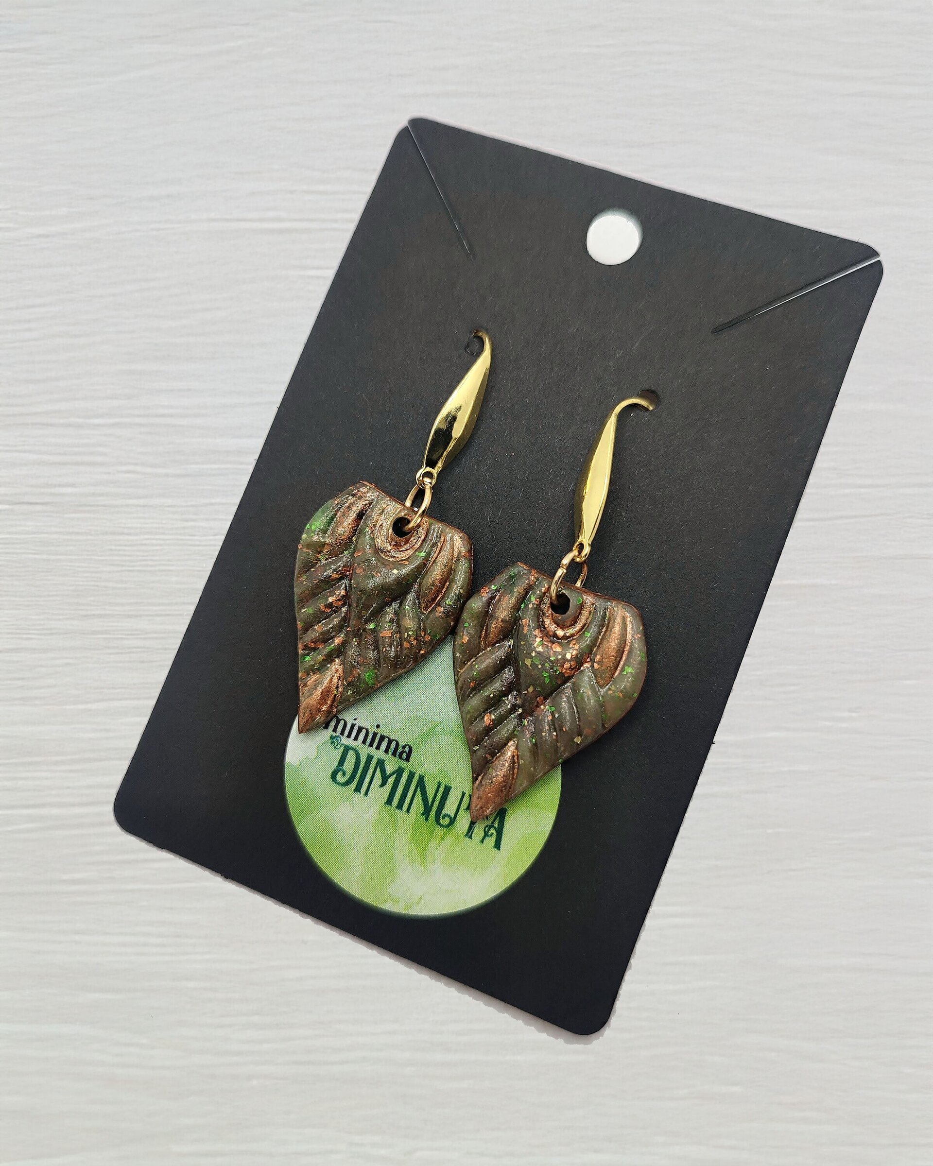 Pendientes hojas de tierra - 2