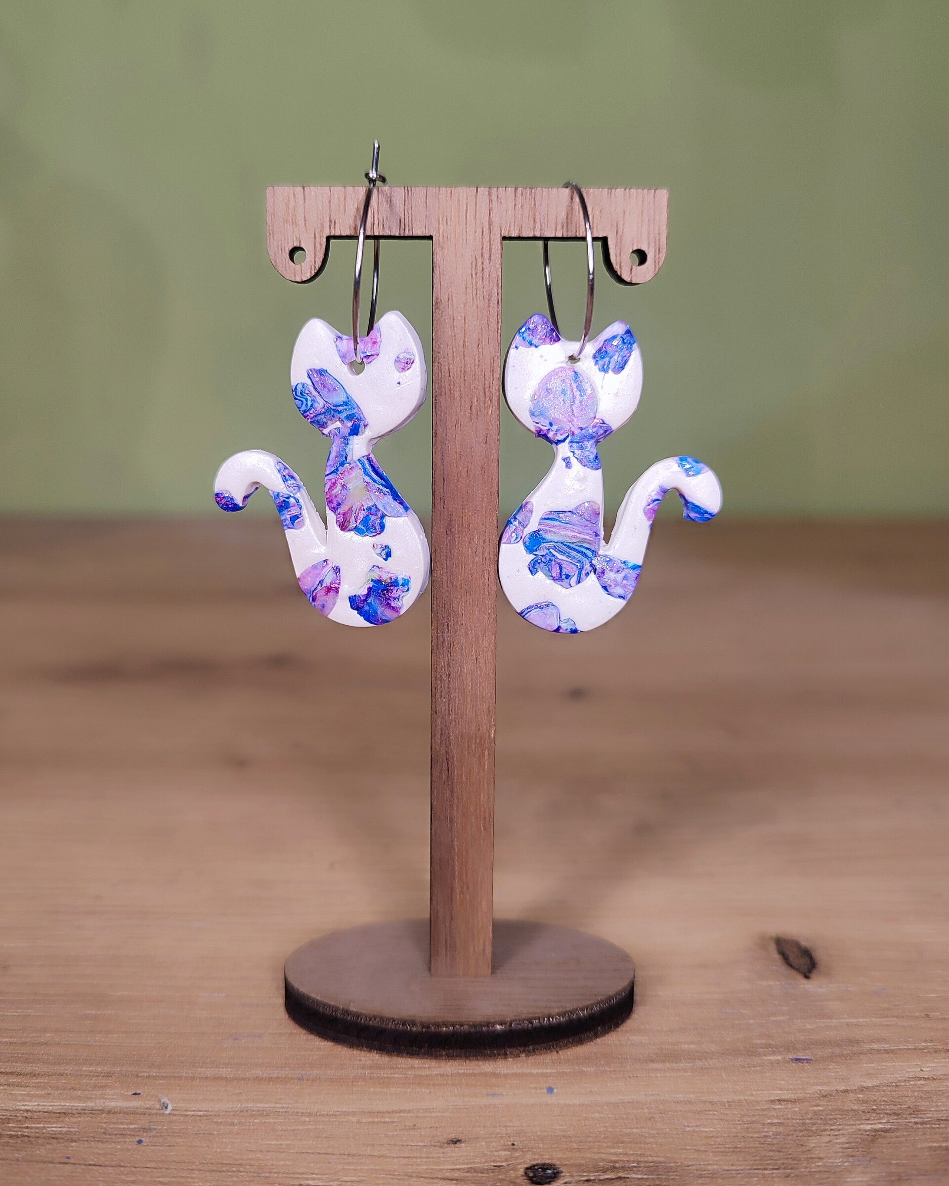 Pendientes gatitos manchados - 2