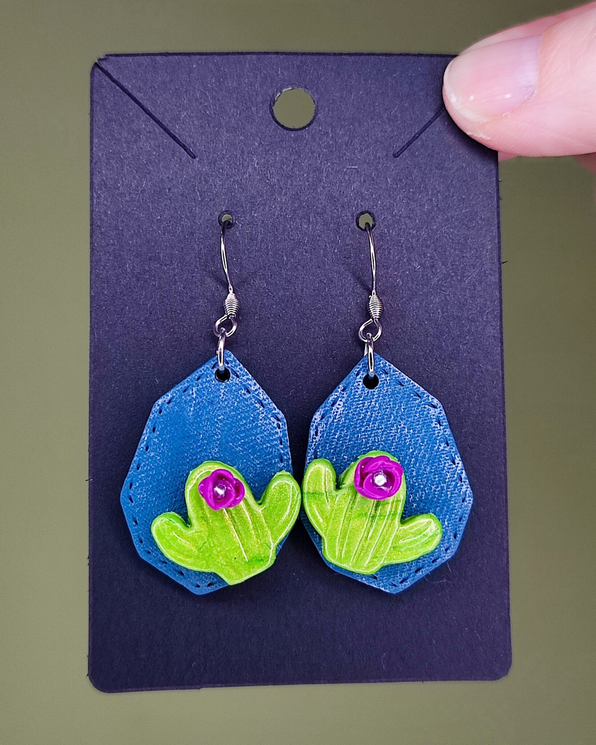 Pendientes Desierto Denim - 1