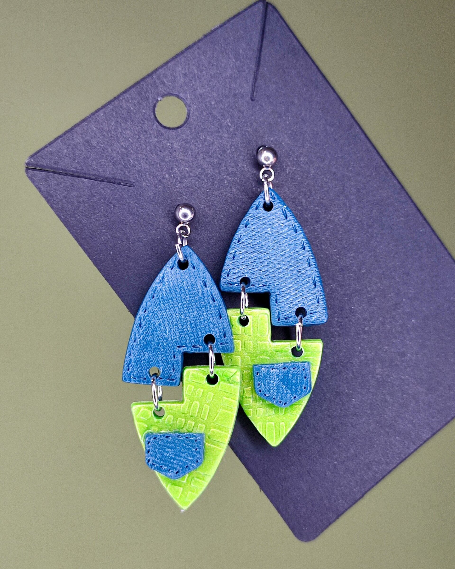 Pendientes Acid Denim - 1